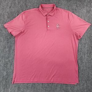Johnnie O Shirt Mens XXL Pink Performance Polo Strawberry Fiddlesticks Golf Club